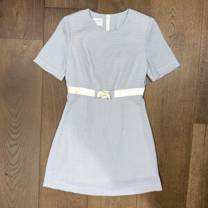 Vintage 90’s Maxin Collection Gingham Dress with Cream Belt